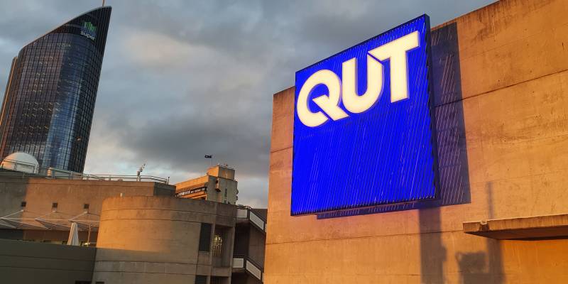 qut illuminated building signage